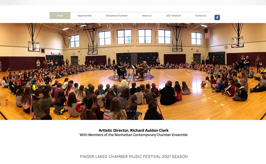 Finger Lakes Chamber Music Festival Website Design