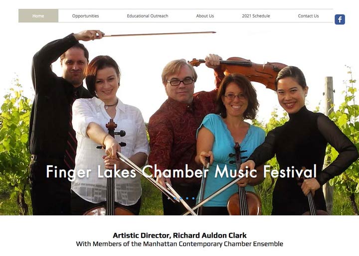 Website Design Finger Lakes Chamber Music Festival