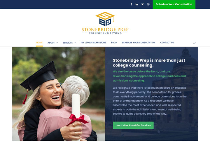 Stonebridge Prep, Website Design